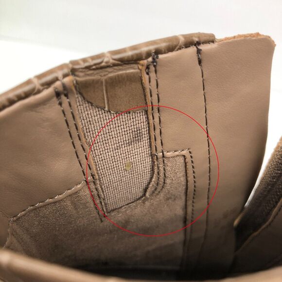 NEW Sam Edelman Codie Croc Square Toe Block Heel Ankle Boots Booties Womens 10 - Picture 8 of 11